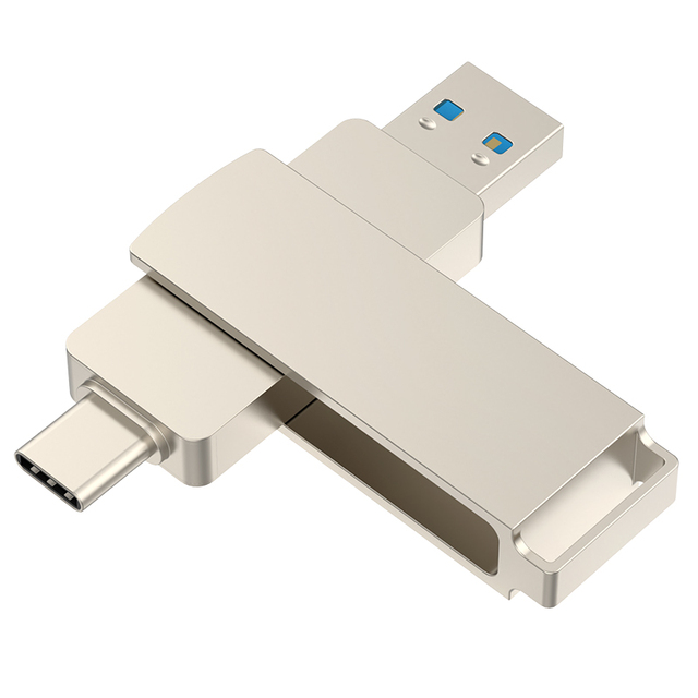 128g 256g 512g 1tb 2tb USB 3.0 3.1 Otg Cle Usb Type c Usb Flash Drive for Computer and Mobile Phone Devices 200mb/s Silver