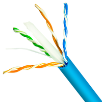 Cable Lan OWIRE Cat 6 U/UTP, cable Ethernet de 250MHz con cubierta de PVC duradero, cobre libre de oxígeno/CPR/certificado CE para cableado