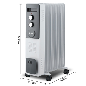 Radiador de Aceite RAF de 2400W con Niveles de Calefacción Ajustables, Estructura de Bajo Ruido, Rendimiento y Calor Seguro, Radiador Eléctrico Portátil RAF - Product Image 5