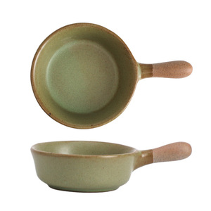 批发日式粗陶蘸盘带手柄调味碗厨房餐厅酱油碗 - Product Image 6