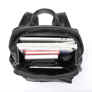 Sac à dos pour ordinateur portable <span class=keywords><strong>Marant</strong></span> Casual grande capacité pour hommes, sac à dos noir en cuir véritable pour hommes - Product Image 3