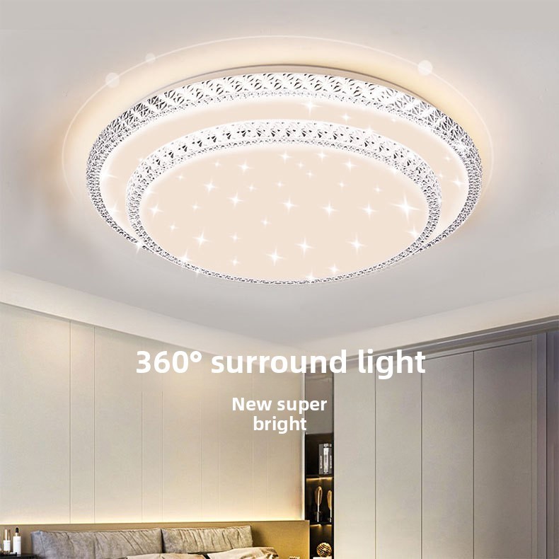 Modern Luxury LED Iron PVC Surface Mounted Ceiling Lamp Full Spectrum Rectangular Design Living Room Bedroom Balcony IP44