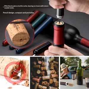 Coupe-papier en forme de stylo en plastique de haute qualité et ouvre-bouteille de vin multifonctionnel pneumatique de type <span class=keywords><strong>aiguille</strong></span> portable pliable - Product Image 4