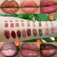 En gros, Ensemble de maquillage végan DIY personnalisé avec gloss et crayon à lèvres à nœud rose doré, mignon, pour marque privée