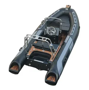 Kualitas Tinggi 16ft RIB480 Semi-kaku Serat Kaca Lambung Corca Hipalon/PVC Perahu Memancing Tiup