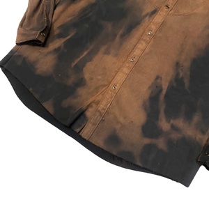 Camisa de Diseño Vintage Personalizada, Manga Larga, Holgada, Lisa, de Gamuza de Alta Calidad, Lavado Desgastado, Corte Cuadrado, con Botones - Product Image 4