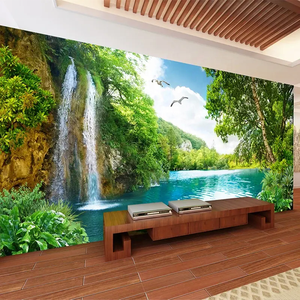 <span class=keywords><strong>Papier</strong></span> <span class=keywords><strong>peint</strong></span> mural 3D personnalisé, décoration intérieure, cascade de <span class=keywords><strong>montagne</strong></span> verte, paysage naturel, <span class=keywords><strong>papier</strong></span> <span class=keywords><strong>peint</strong></span> photo 3D, à coller et à décoller - Product Image 3