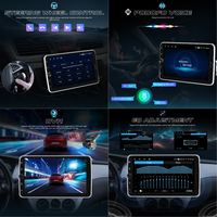 Podofo 10.1 "rotatif 4 + 64G 1 Din Android autoradio stéréo Carplay voiture stéréo Android Auto GPS WiFi BT FM RDS OEM/ODM usine