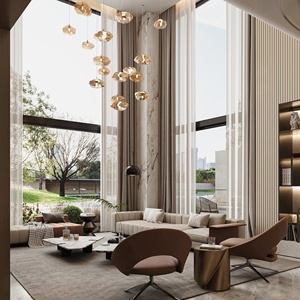 Servicios de diseño de interiores para toda la casa Villa de estilo italiano de lujo 3D Max Rendering Decoración para el hogar con materiales de construcción - Product Image 1