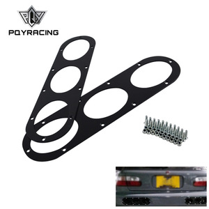 Poyracing – panneau diffuseur de pare-chocs arrière en aluminium noir, pour mise à niveau de la voiture - Product Image 1