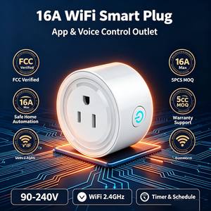 Prise intelligente WiFi Zigbee avec moniteur de puissance et minuterie, 16A, norme américaine, compatible avec Alexa et Google Home, pour le marché d'Amérique du Nord et du Sud - Product Image 1