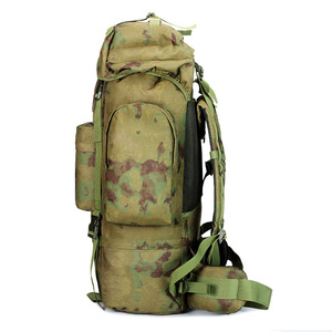 Unisex Camouflage 75L Tactical Backpack Vintage Style Large Capacity <b>Rucksack</b> Zipper Outdoor <b>Camping</b> Mountaineering Hunting Bag - Product Image 4