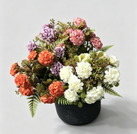 Bouquet d'hortensias artificiels à 5 têtes, fausse fleur en soie, bouquet d'hortensias artificiels, décoration de la maison, décoration de table de mariage