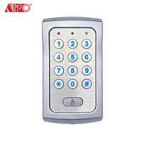 Botón de Control de Acceso con Doble Salida, Carcasa Metálica, Retroiluminación LED Azul, Decodificación de Código, Resistente al Agua IP65, 1000