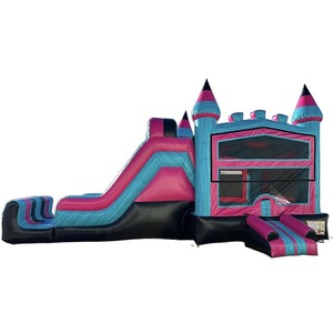 Castello Gonfiabile Multifunzione Personalizzato Tongle in PVC Multicolore con Scivolo Asciutto per Noleggio Commerciale per Feste - Product Image 1