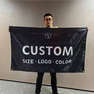 Drapeaux nationaux en polyester YF personnalisés de 3 x 5 pieds, bannières imprimées, drapeaux d'équipe, drapeaux d'entreprise, vente en gros pour tous les <span class=keywords><strong>pays</strong></span> avec logo - Product Image 1