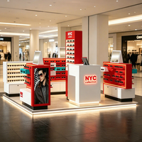 Meubles d'exposition pour magasin d'optique, éclairage LED de haute qualité, écologiques, design personnalisé, kiosque à lunettes de soleil pour la vente au détail