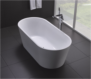<span class=keywords><strong>Baignoire</strong></span> autoportante moderne en acrylique écologique avec 1 jet, design portable pour 1 à 2 personnes, accessoire <span class=keywords><strong>de</strong></span> vidange inclus - Product Image 4