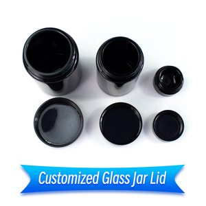 In-stock black glass cream <b>jars</b> 50g100g 150g 200g 250g 500g hot sale - Product Image 5