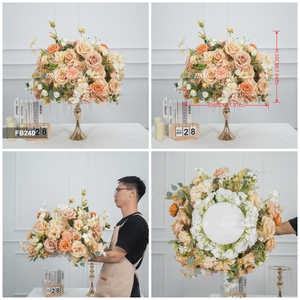Factory Direct Sales Silk Rose flower ball Wedding <b>Table</b> Decoration Artificial Large Flower Ball Centerpieces - Product Image 3