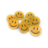 Logo personnalisé en émail coréen, Badges, Pin pour visage joyeux Smiley, pièces