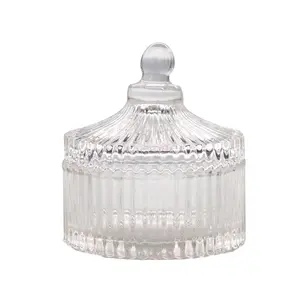 朗旭新设计餐桌容器粉色彩色糖果罐帐篷玻璃蜡烛罐