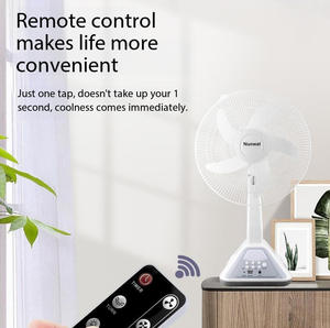 14 Inch Solar Charging <b>Fan</b> Remote Control Mechanical <b>Head</b> ABS Material Long Range Wind Power Portable Home Use No Outage None so - Product Image 5