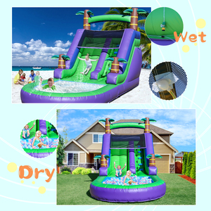 Toboggan aquatique gonflable commercial en PVC 21x9x12FT/6.4x2.75x3.65m pour extérieur, jardin, adultes et enfants, avec <span class=keywords><strong>piscine</strong></span> - Product Image 3