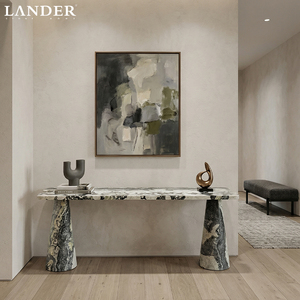 Lander Store Table console <span class=keywords><strong>Picasso</strong></span> en marbre blanc pour la maison et l'hôtel Meubles de salon Table console en marbre - Product Image 1
