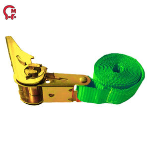 HLM Stock de fábrica Impresión de logotipo personalizado 2 pulgadas 5 toneladas Correa de amarre de trinquete Cinturón de amarre de poliéster de <span class=keywords><strong>carga</strong></span> Eslingas Premium - Product Image 4