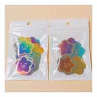 Bonne vente autocollant transparent rectangle de logo personnalisé rond
