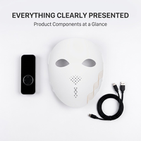 Masque de beauté LED portable en gros avec modes de lumière pulsée continue et contrôle par minuterie