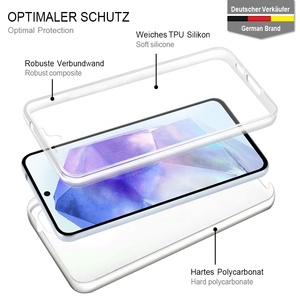 2 1 Hybrid 360 Full Body Shockproof Phone Case pour <span class=keywords><strong>Samsung</strong></span> A36 A56 S25 Ultra <span class=keywords><strong>Plus</strong></span> 15 13 Pro 4G-TPU + PC Holder Protection - Product Image 2