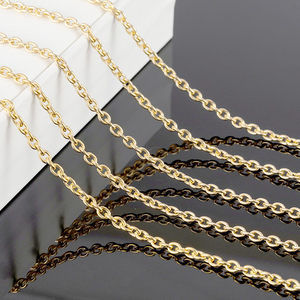 316L O Link <b>Cross</b> <b>Chain</b> | 18K PVD Gold 316L Stainless Steel Round Link <b>Chain</b> for DIY Necklace Bracelet Making - Product Image 6