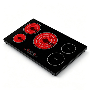 Table <span class=keywords><strong>de</strong></span> <span class=keywords><strong>cuisson</strong></span> encastrable à induction mixte 9200W <span class=keywords><strong>5</strong></span> brûleurs, <span class=keywords><strong>vitrocéramique</strong></span> haute luminosité pour usage domestique, VR et commercial - Product Image 2