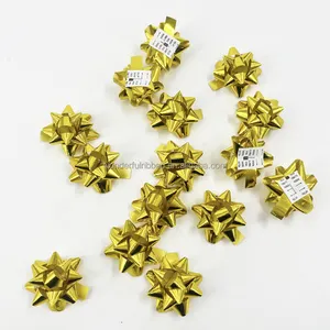 Custom Groothandel Fabriek Star Strikken En Lint Geschenkverpakking Pakket Diverse Kleur Kerst Lint En Strik Voor Decoraties