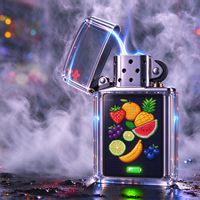 Briquet électronique automatique vintage jetable à clapet, personnalisé ODM, fabriqué en UE, rechargeable par USB Type-C, 1-6 ml