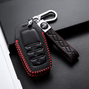 Toyota Prado Camry Land Cruiseravalon 새로운 스타일 교수형 폐쇄 카드 홀더 자동차 키 케이스 용 수제 가죽 스마트 키 지갑 - Product Image 1