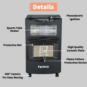 <span class=keywords><strong>Chauffage</strong></span> électrique/<span class=keywords><strong>gaz</strong></span> 2-en-1 LUOQI de haute qualité pour intérieur, maison, camping-car, salle de bain - Conception portable, chauffe rapidement la zone environnante - Product Image 3