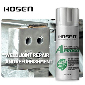 HOSEN Sample Free 50% 450ML Galvanized Zinc <b>Paint</b> <b>Spray</b> <b>Aerosol</b> Cold Spraying Aluminum Metal Effect Coating <b>Spray</b> - Product Image 5