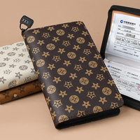 Porte-cartes de crédit en cuir PU antivol, élégant, avec verrouillage par mot de passe, organiseur de reçus et de factures, pour usage personnel et financier à domicile