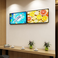 Écran LCD numérique de 18 pouces, 21,5 pouces, suspendu au mur, pour restaurant, écran publicitaire numérique capacitif, écran LCD