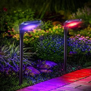 Luces Solares LED RGB para Jardín con Certificación RoHS, Resistentes al Agua IP65, Modernas, Luz Blanca Cálida, Iluminación para Caminos, Césped y Patio - Product Image 1