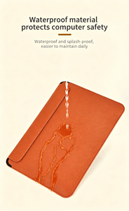 Factory Price Custom Design Waterproof Slim Light 11inches Pu Leather <b>Laptop</b> Bag Protective case - Product Image 5