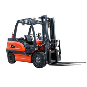 Carretilla elevadora eléctrica de dos mástiles de 3,5 toneladas personalizada, batería de iones de litio de altura de elevación de 4,06 M, neumáticos sólidos/neumáticos para obras de construcción - Product Image 1