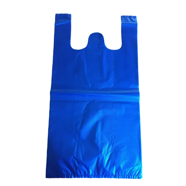 11 x 17 x 21" Heavy Duty Blue Large Carrier Bags Plastic T shirt Bags Vest Bags
