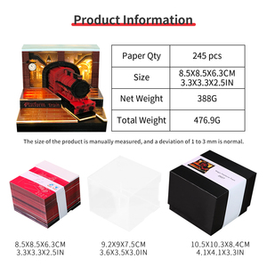 <span class=keywords><strong>Bloc</strong></span> de papeterie 3D Train Magique Voyage du Sorcier, Calendrier 2027, Plateforme Ferroviaire Lumineuse, Sculpture Artistique, Cadeau Premium pour les Fans de Films - Product Image 6