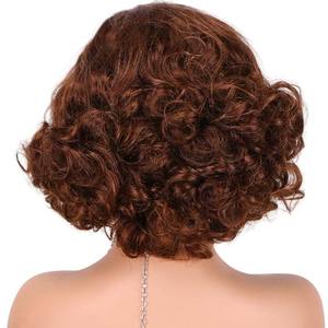 1b/4 #   วิกผมแท้เวียดนามคุณภาพใหม่ ทรงบ๊อบสั้น ทรงพิกซี่คัท วิกผมบ๊อบแบบมีเชือกผูกด้านหน้า สำหรับผู้หญิง - Product Image 5