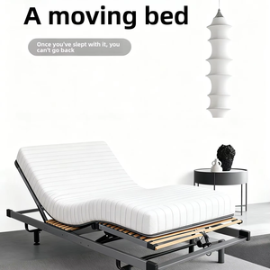 Giường đôi khung sắt điện đơn, có thể ngả lưng, nâng hạ thông minh, kèm điều khiển từ xa - Product Image 1