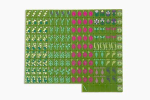 160 Tiles American <b>Mahjong</b> <b>Set</b> Green Acrylic <b>Mahjong</b> Tiles Floral Pattern Game <b>Set</b> for Party Play - Product Image 1